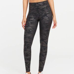 Spanx Faux Leather Camo Leggings